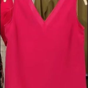 Wendy Williams V-Neck Tank with Chiffon Trim